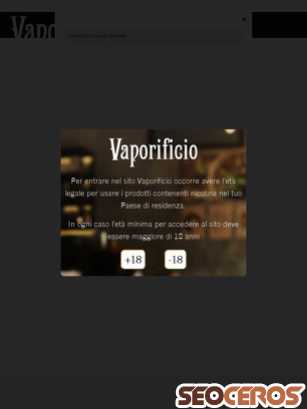 vaporificio.dev2.eu tablet náhľad obrázku