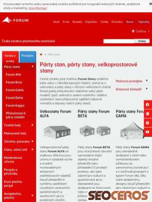 velkostany.cz/party-stany tablet förhandsvisning