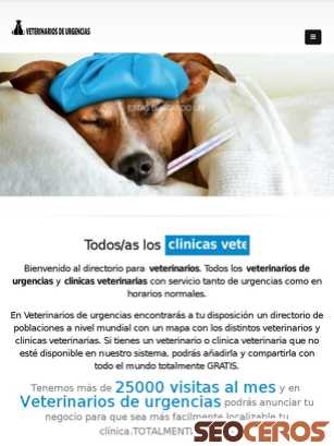 veterinariosdeurgencias.robertomonteagudo.es tablet vista previa