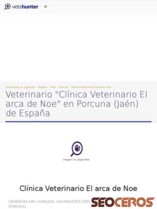vetshunter.com/es/veterinario-en-porcuna/clinica-veterinario-el-arca-de-noe tablet obraz podglądowy