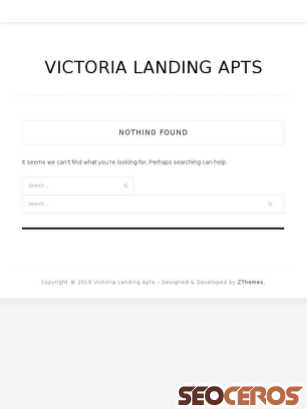 victorialandingapts.com tablet Vista previa