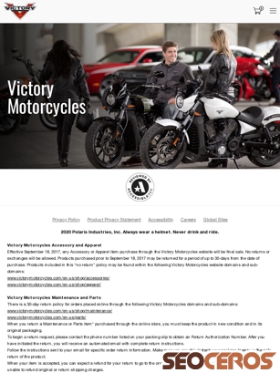 victorymotorcycles.com/en-us tablet előnézeti kép