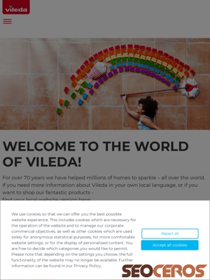 vileda.com tablet preview