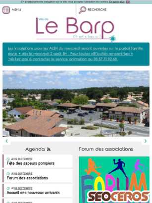 ville-le-barp.fr tablet előnézeti kép