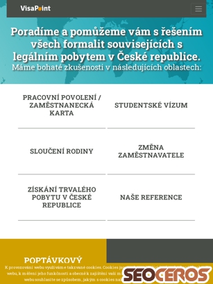 visapoint.online/cz/uvod tablet förhandsvisning