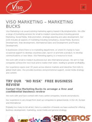visomarketing.co.uk/about-viso-marketing tablet előnézeti kép