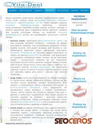 vita-dent.pl/implanty tablet obraz podglądowy