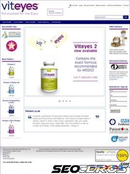 viteyes.co.uk tablet Vista previa