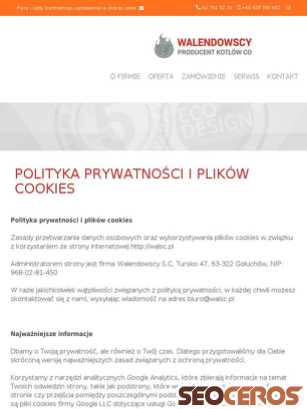 walsc.pl/polityka-prywatnosci tablet obraz podglądowy