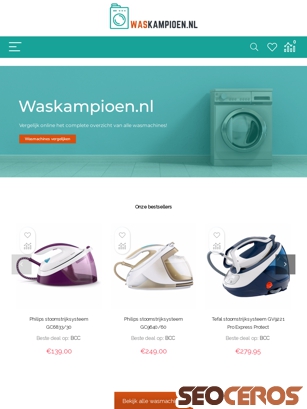 waskampioen.nl tablet előnézeti kép
