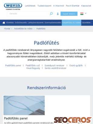 wavin.com/hu-hu/Termekkatalogus/Feluletfutes-es-hutes/Padlofutes tablet náhľad obrázku