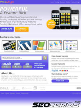 web-magic.co.uk tablet náhled obrázku
