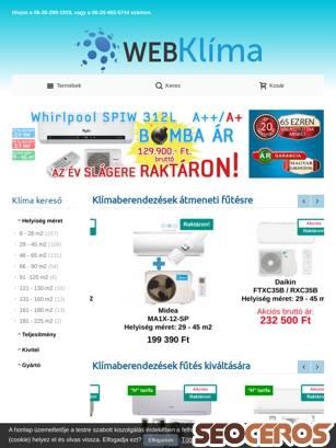 webklima.hu tablet előnézeti kép