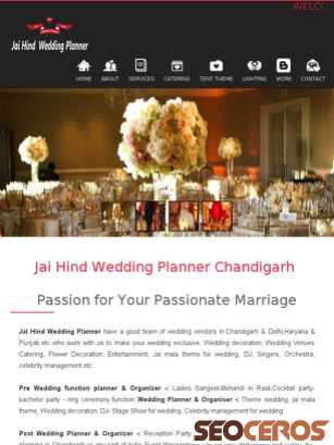 weddingplannerinchandigarh.com tablet preview