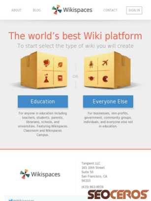 wikispaces.com tablet anteprima