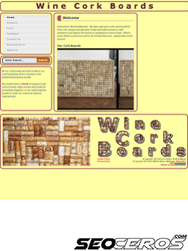 winecorkboards.co.uk tablet náhled obrázku
