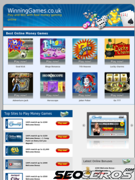 winninggames.co.uk tablet náhled obrázku