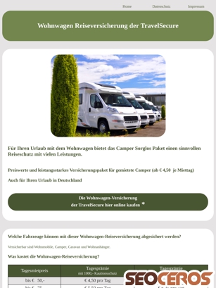 wohnmobil-reiseversicherung.de/wohnwagen-reiseversicherung.html tablet Vorschau