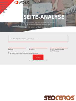 woims.at/webseite-analyse-werbeagentur-website-design tablet previzualizare