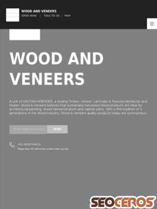 woodandveneers.com tablet vista previa