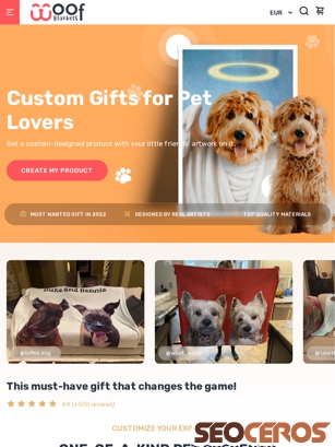 woofblankets.com tablet preview