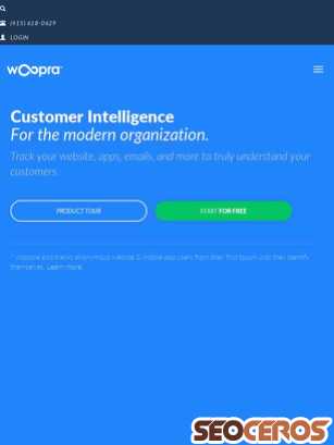 woopra.com tablet preview