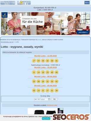 wynikilotto.net.pl/lotto tablet förhandsvisning