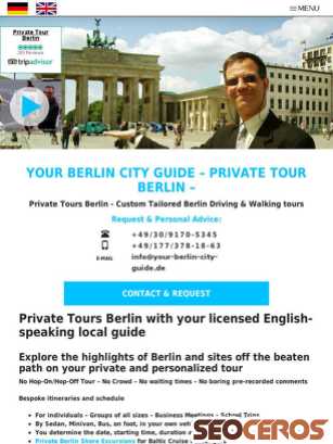 your-berlin-city-guide.de/en tablet Vista previa