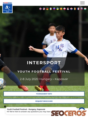 youthfootballfestival.org tablet Vorschau