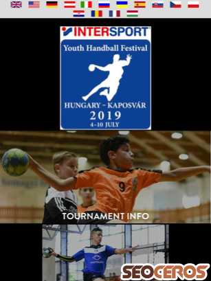 youthhandballfestival.org tablet förhandsvisning