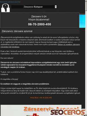 zarszerviz24.eu tablet Vista previa