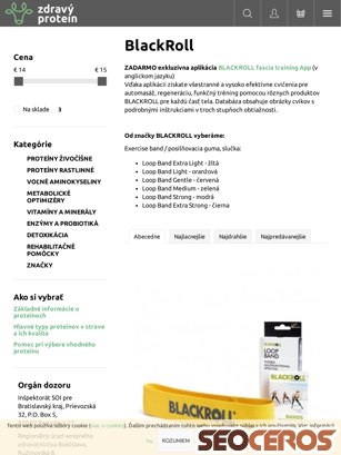 zdravyprotein.sk/blackroll tablet obraz podglądowy