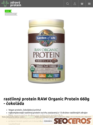 zdravyprotein.sk/gardenoflife-raw-organic-protein-cokolada tablet prikaz slike
