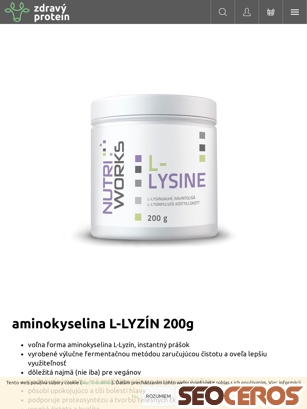 zdravyprotein.sk/nutriworks-aminokyselina-l-lysine tablet náhľad obrázku