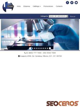zeigenmicroscopios.com tablet preview