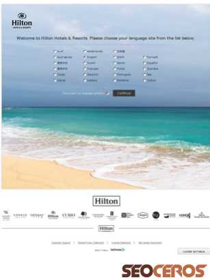hilton.com tablet náhled obrázku
