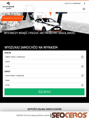 wypozyczalniaszczecin.pl tablet preview