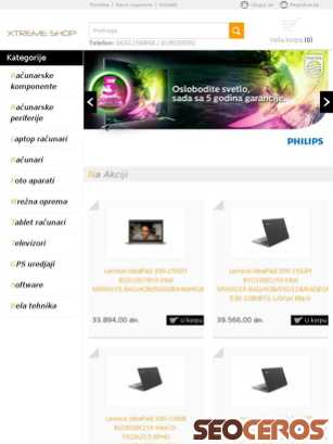 xtremeshop.rs tablet preview