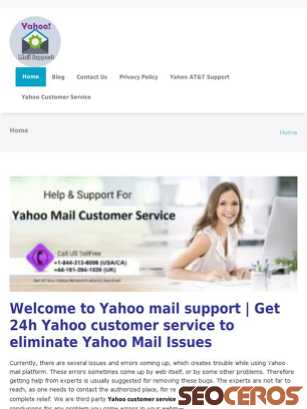 yahoo-mailsupport.com tablet vista previa