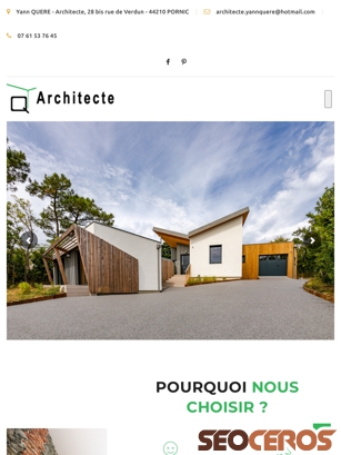 yannquere-architecte.com tablet preview