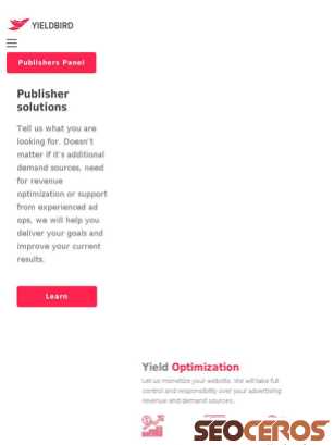 yieldbird.com/publishersolutions-3 tablet preview