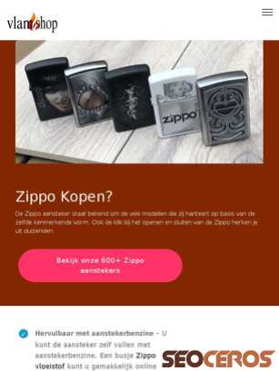 zippo-kopen.nl tablet förhandsvisning
