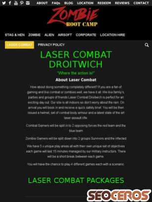 zombiebootcamp.co.uk/laser-combat-droitwich tablet preview