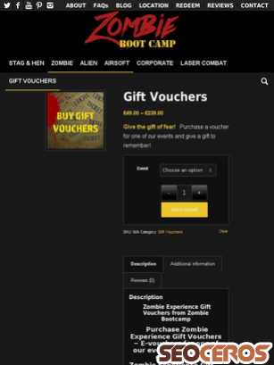 zombiebootcamp.co.uk/product/gift-vouchers tablet obraz podglądowy