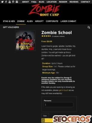 zombiebootcamp.co.uk/product/zombie-school-bookable tablet preview